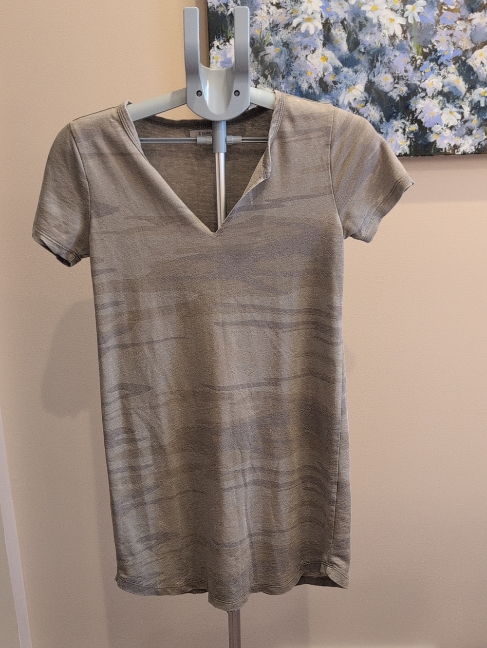Z Supply Camo Knit V-Neck Dress